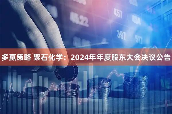 多赢策略 聚石化学：2024年年度股东大会决议公告