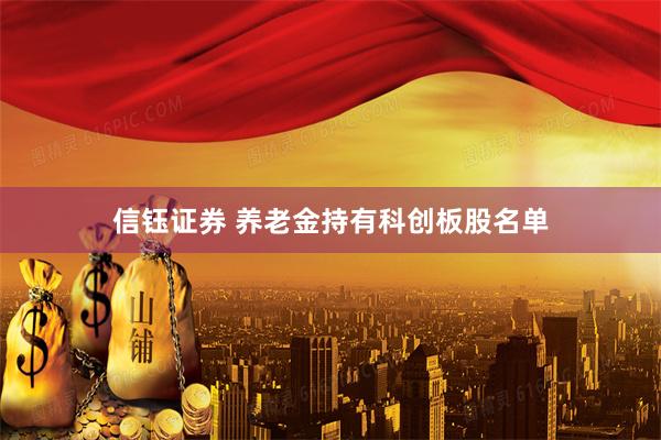 信钰证券 养老金持有科创板股名单